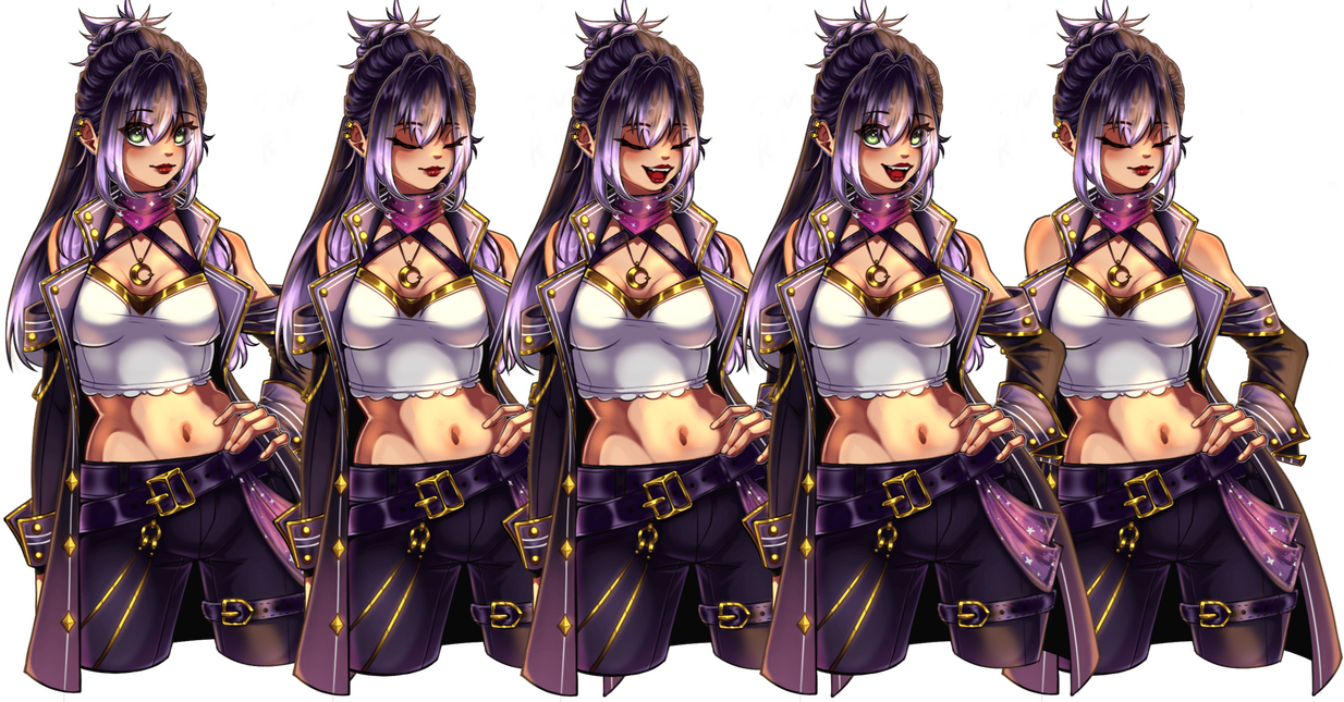 PNGtuber + Variação de cabelo - [Pitty Moon]